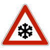 Verkehrszeichen Schneeglaette